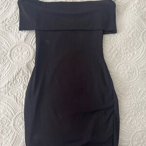 Elegant Black Off-Shoulder Dress